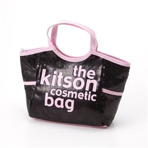 kitson（キットソン） コスメティック バッグ KSG0143・Black×L・Pink