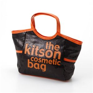 kitson（キットソン） コスメティック バッグ KSG0144・Black×Orange