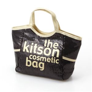 kitson（キットソン） コスメティック バッグ KSG0147・Black×Gold