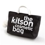 kitson(キットソン) バッグinバッグ GLITTER MATERIAL COSMETIC BAG KSG0173・Black×White
