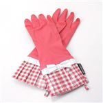 GLOVEABLES(グローバブルズ) ウォッシンググローブ 504G・【GINGHAM】Red/WhiteBow