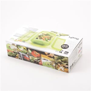 Lekue トレイ付シリコンスチーマー STEAM CASE W/Tray 1-2pers 3404600B04U004 ライス(クリアホワイト)