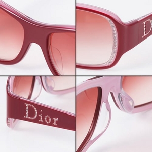 Christian Dior サングラス STRASS1-AZL/DD／ローズグラデーション×ローズ