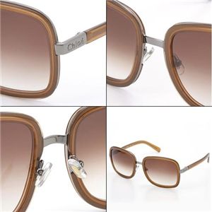 Chloe（クロエ） サングラス 2148-05／チョコブラウングラデーション×ガンメタル＆クリアブラウン