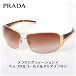 PRADA（プラダ） サングラス 74GS-5AK/6S1／ブラウングラデーション×ベッコウ＆ゴールド＆クリアブラウン