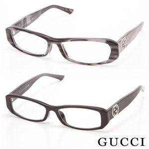 GUCCI ダテメガネ 9051J-SVE クリア×ブラック&グレーマーブル