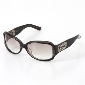 GUCCI(グッチ) サングラス 2934F-RBW/SO/ライトスモークブラウン×ブラック&ラメ