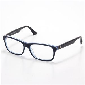 EMPORIO ARMANI（エンポリオアルマーニ） 配色 ダテメガネ ネイビー＆ホワイト＆クリアブルー 9059-OH6