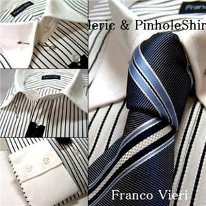 「Franco Vieri」 ピンホールクレリックシャツ&ネクタイ6点セット Lサイズ (4560005)