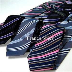 「Franco Vieri」 ピンホールクレリックシャツ&ネクタイ6点セット Lサイズ (4560005)