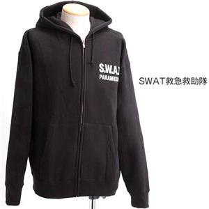 アメリカ国内着用禁止 フルジップパーカー　国防総省テロ対策ユニット/SWAT ブラック L