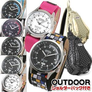 OUTDOOR �����Y/���f�B�[�X �f�U�C���E�H�b�`�i�o�b�O�t���j ���f�B�[�X���U�C�N�I�����W