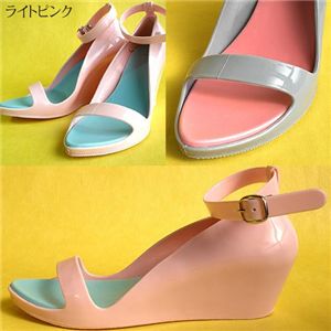 Melissaタイプ フレーバーローヒールサンダル 70 ライトピンク(×アクアマリン) M(22.0-23.0cm)
