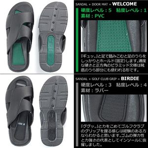 スポーティーライフスタイルサンダル F010/BIRDIE(ブラック) L(26.0〜26.5cm)