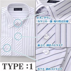 スタイリッシュ ホワイト艶ドレスシャツ3種セット(ネクタイ&チーフ付)Y008、N008 L