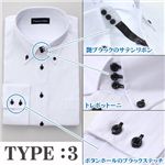 スタイリッシュ ホワイト艶ドレスシャツ3種セット(ネクタイ&チーフ付)Y008、N008 M
