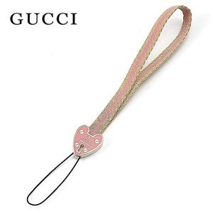 GUCCI ストラップ 153231 H1DOS 8071 ピンク×ゴールドベージュ