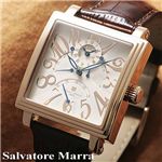 Salvatore Marra(サルバトーレマーラ) トリプルジャンピングセコンド レザーウォッチ SM-8002 ピンクゴールド