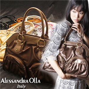 Alessandra olla（アレッサンドラ・オーラ） Wファスナーエディターズバッグ WPKT ホワイト