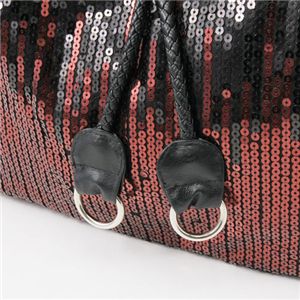 スパンコールグリッターバッグ #101/巾着 ワイン