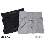 メンズスリムシェイプパンツ レギュラー【ブラック・グレー各2枚、計4枚セット】 L