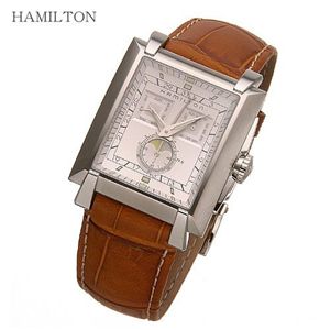 HAMILTON(ハミルトン) トレント ムーンフェイズ レザーウォッチ H30410551 シルバー×ブラウン