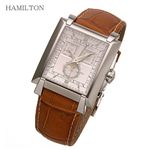 HAMILTON(ハミルトン) トレント ムーンフェイズ レザーウォッチ H30410551 シルバー×ブラウン