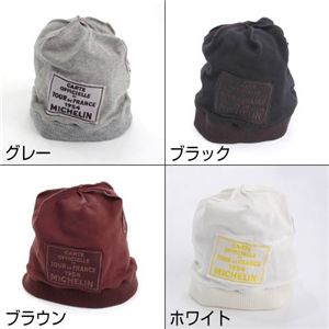 ミシュランスエットパッチワークワッチキャップ ホワイト
