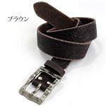 国産本革クラフトレザーベルト ブラウン