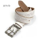 国産本革クラフトレザーベルト ホワイト