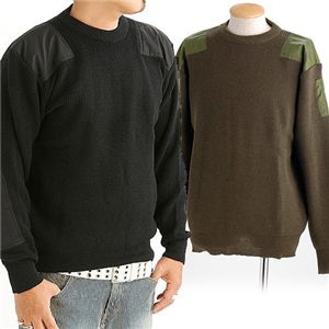 ミリタリーTYPEハイクオリティーコンマンドセーターレプリカ ブラック Ｓ