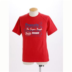 PEANUTS スヌーピー半袖ヴィンテージプリントTシャツ B柄 レッド Mサイズ
