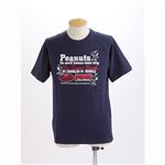 PEANUTS スヌーピー半袖ヴィンテージプリントTシャツ B柄 ネイビー Lサイズ