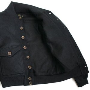 米軍 A-1ウールフライトジャケット NVJJ124YN ブラック 38（M）【レプリカ】 