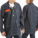 米軍WW2 デニムワークジャケット ワッペン刺繍付き ネイビー S（36）