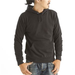 ユニセックスフーデットパーカー ブラックLサイズ