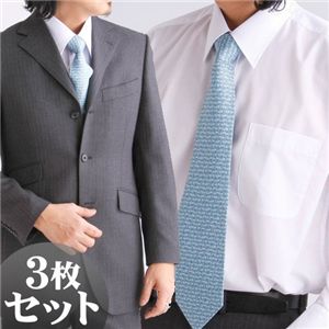【百貨店仕立て】ワイシャツ3枚セット VV1950【長袖】ホワイト Lサイズ