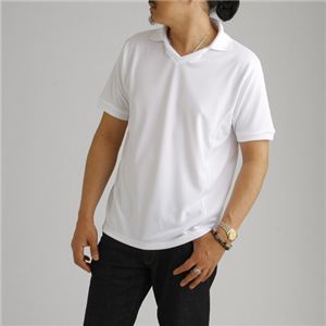 ドライメッシュ 襟付きTシャツ ホワイト XS