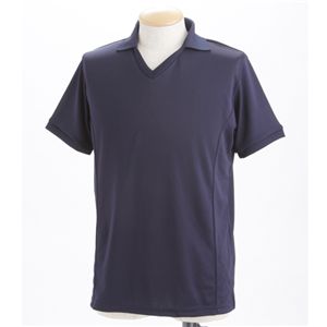 ドライメッシュ 襟付きTシャツ ネイビー S
