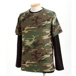 ドライクール ナイスカモフラ半袖Tシャツ&ロングTシャツ2枚 セット ウッドランド XL