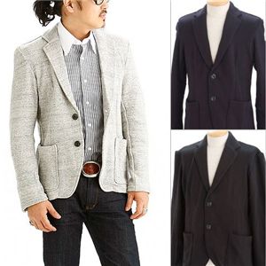 12.4OZ スウェットテーラードジャケット ダークネイビー L