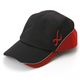 CW-X UVカットドレープCAP ブラック×レッド