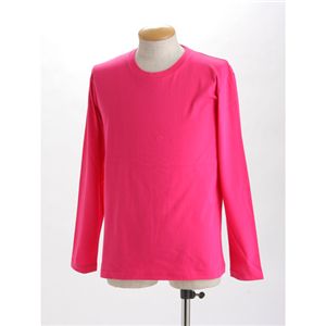 ユニセックス長袖Tシャツ M トロピカルピンク