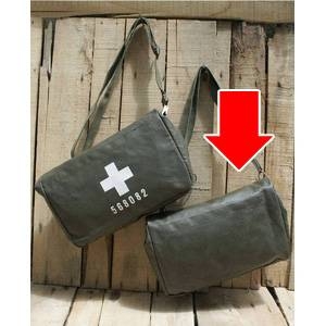 スイス軍放出ビニール防水コーティングガスマスクバック 無地【中古】