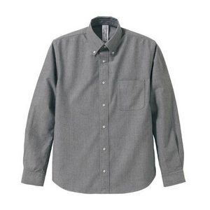 オックスフォードボタウンダウンワンウォッシュ長袖シャツ OXグレー S
