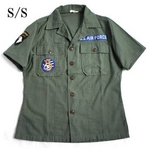 米軍 OG-107 ファティーグシャツ カスタム AIR FORCE “B” 半袖 13 1/2（レディースフリー）