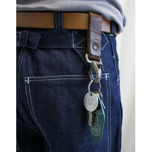 ★色柄バイヤーおまかせ★スウェーデン軍放出 レザーキーホルダー EE128UN 【中古】