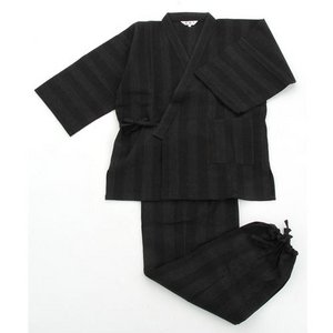 纏（まとい）織作務衣 141-1905 黒 Ｍサイズ