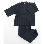 纏（まとい）織作務衣 141-1905 紺 LLサイズ