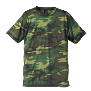 吸汗速乾ドライクールナイスカモフラージュＴシャツ(迷彩Tシャツ) CB6589 ウッドランド Sサイズ